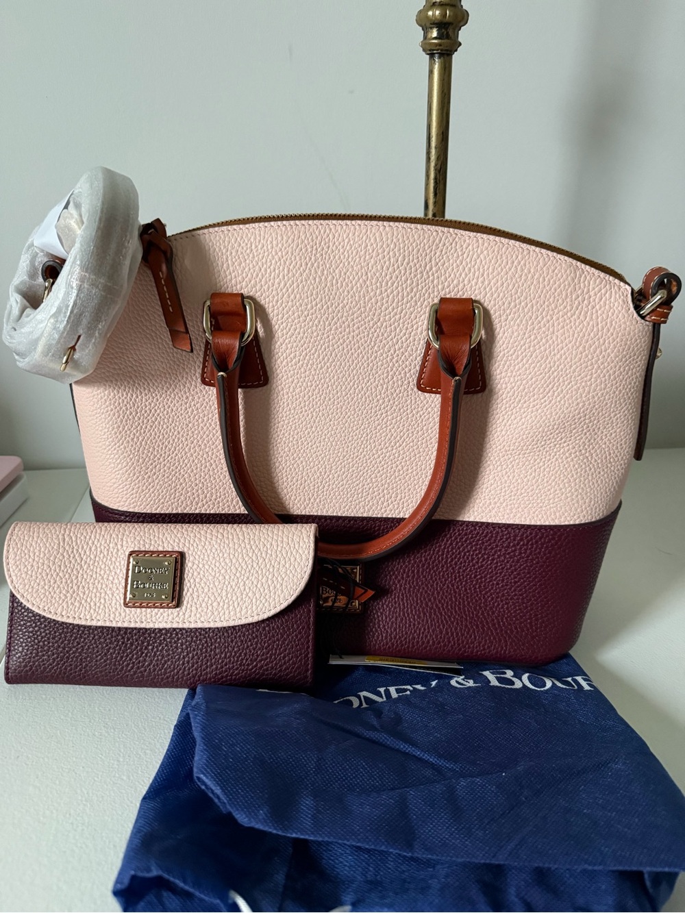 Dooney & Bourke Colorblock Satchel & Wallet Set NWT